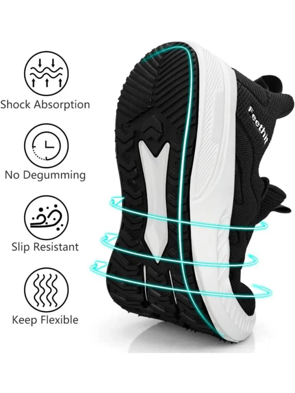 Men's Non-Slip Athletic Sneakers | Comfortable Walking, Gym, Tennis, Running